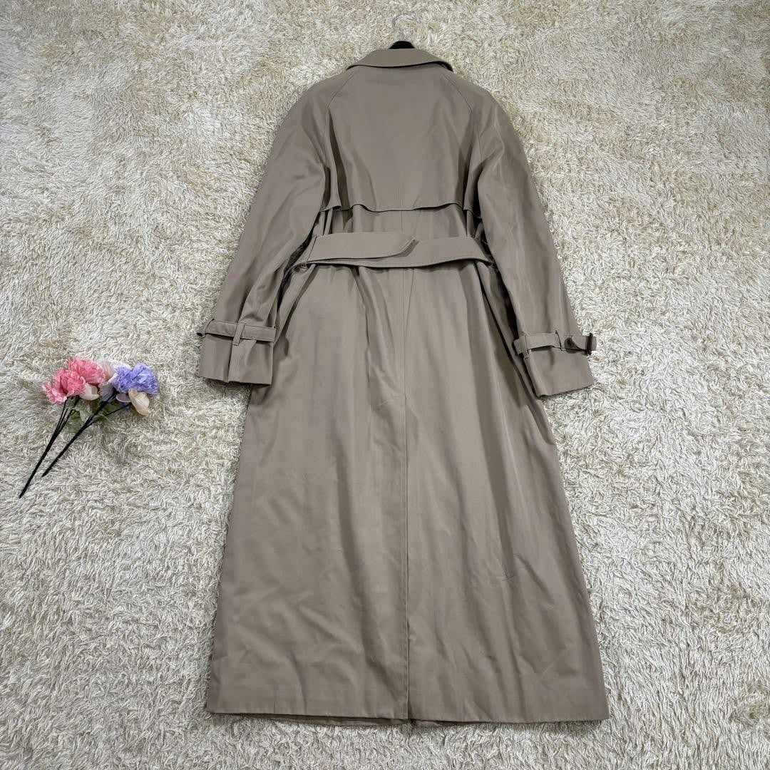 Aquascutum Trench Coat Club Check Asian fit M US size S Beige Authentic