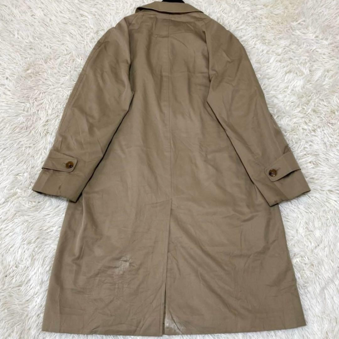 Aquascutum Trench Coat Club Check FREE SIZE Beige Authentic