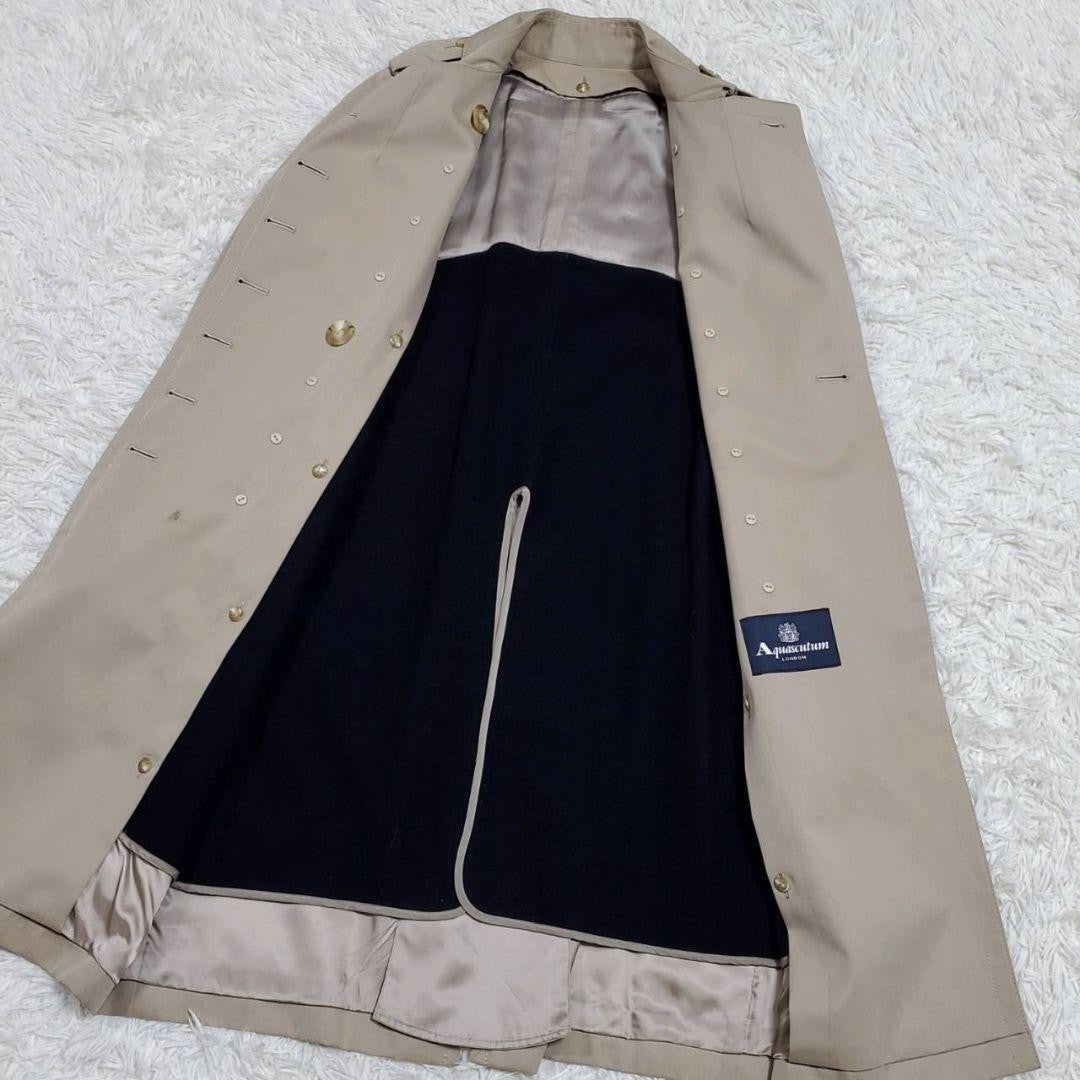 Aquascutum Trench Coat Asian fit M US size S Beige Authentic