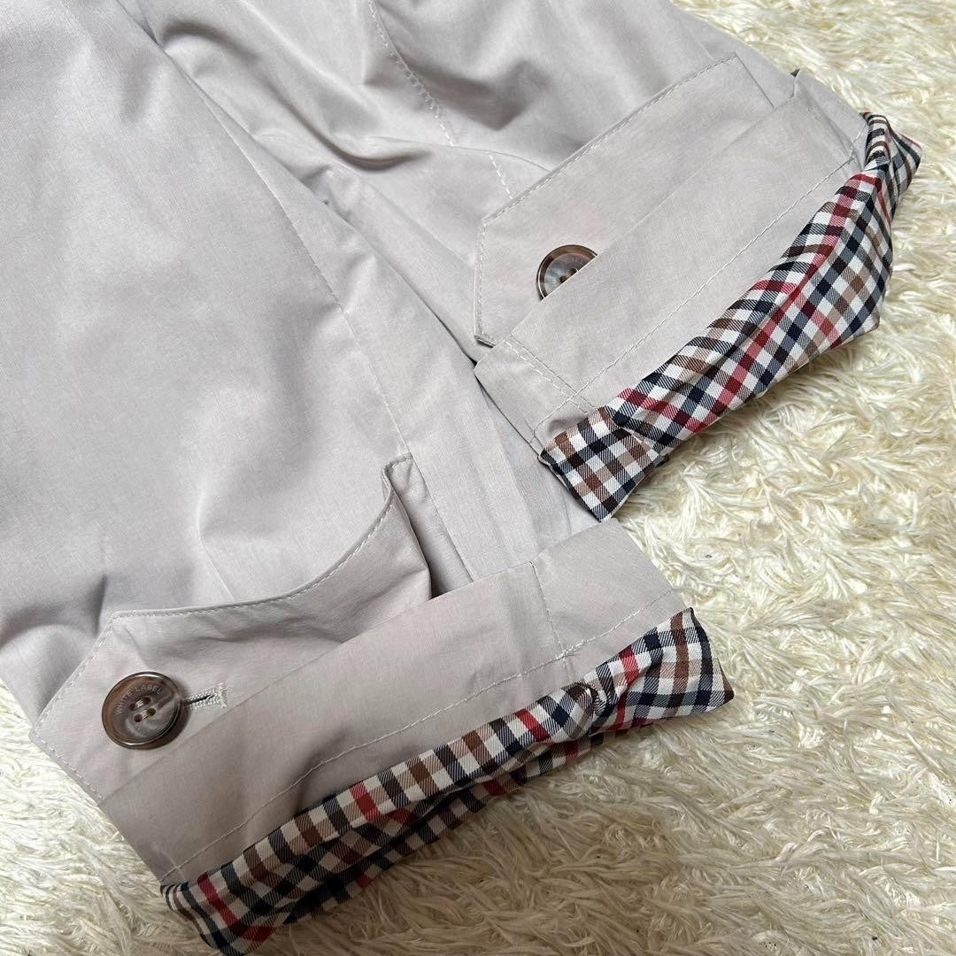 Aquascutum Trench Coat Club Check Asian fit L US size M Beige Authentic