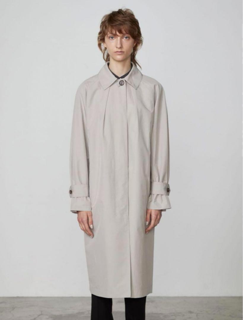 Aquascutum Trench Coat Club Check Asian fit L US size M Beige Authentic