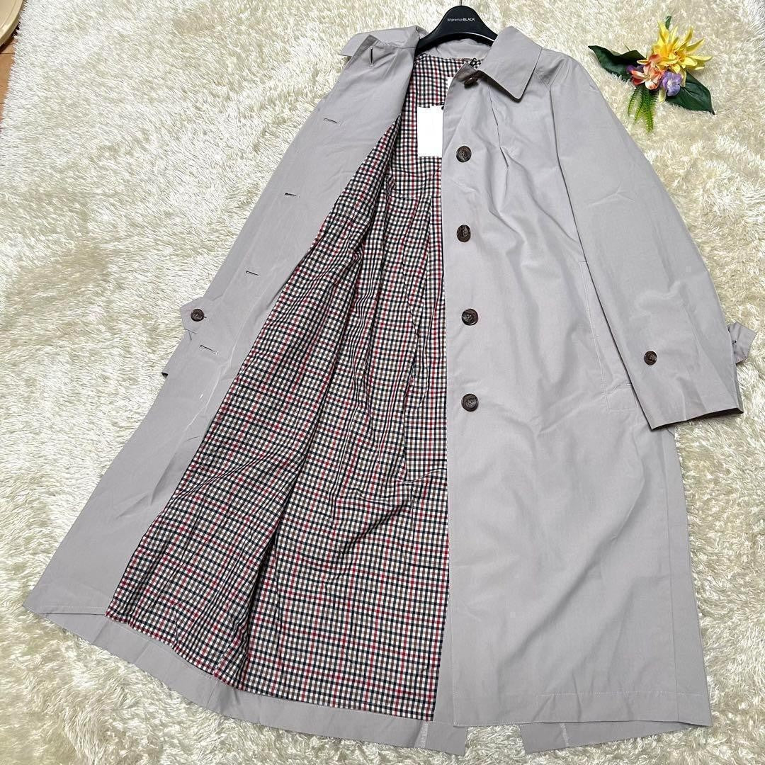 Aquascutum Trench Coat Club Check Asian fit L US size M Beige Authentic