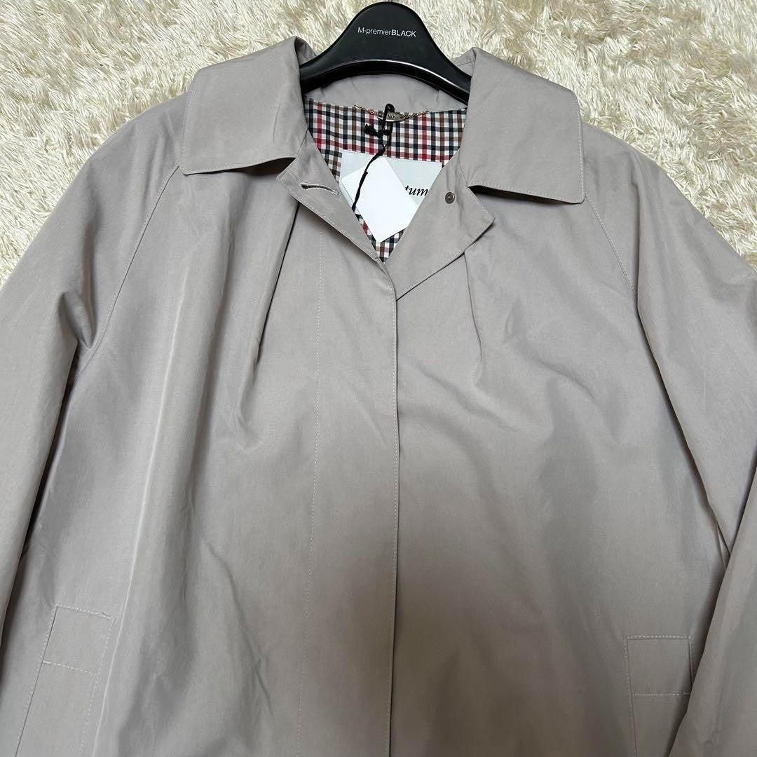 Aquascutum Trench Coat Club Check Asian fit L US size M Beige Authentic