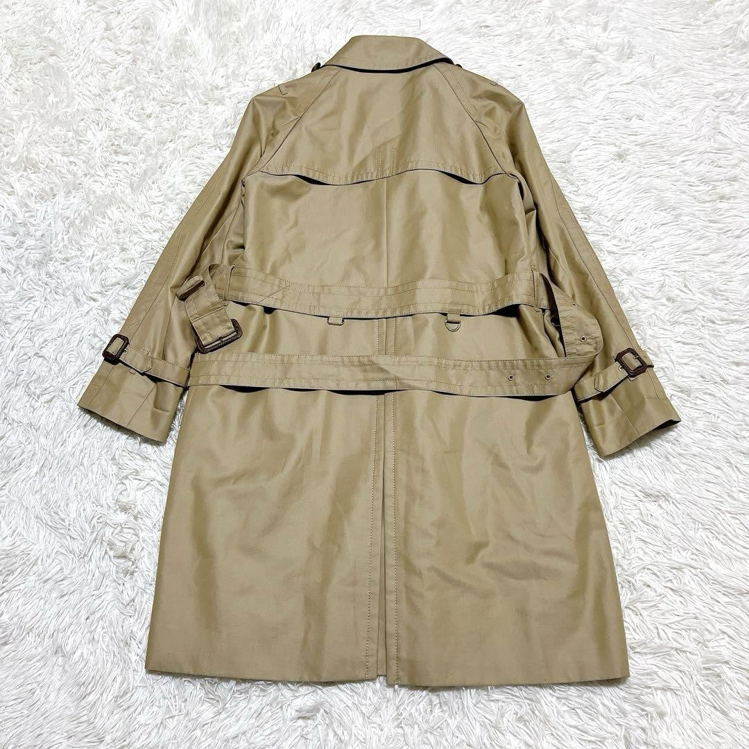 Aquascutum Trench Coat Club Check Asian fit M US size S Beige Authentic