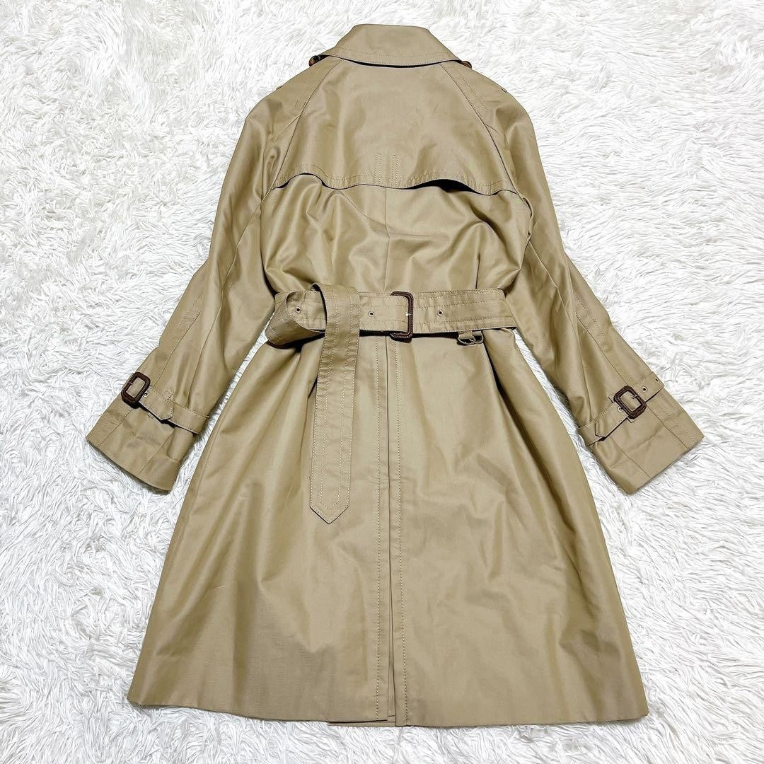 Aquascutum Trench Coat Club Check Asian fit M US size S Beige Authentic