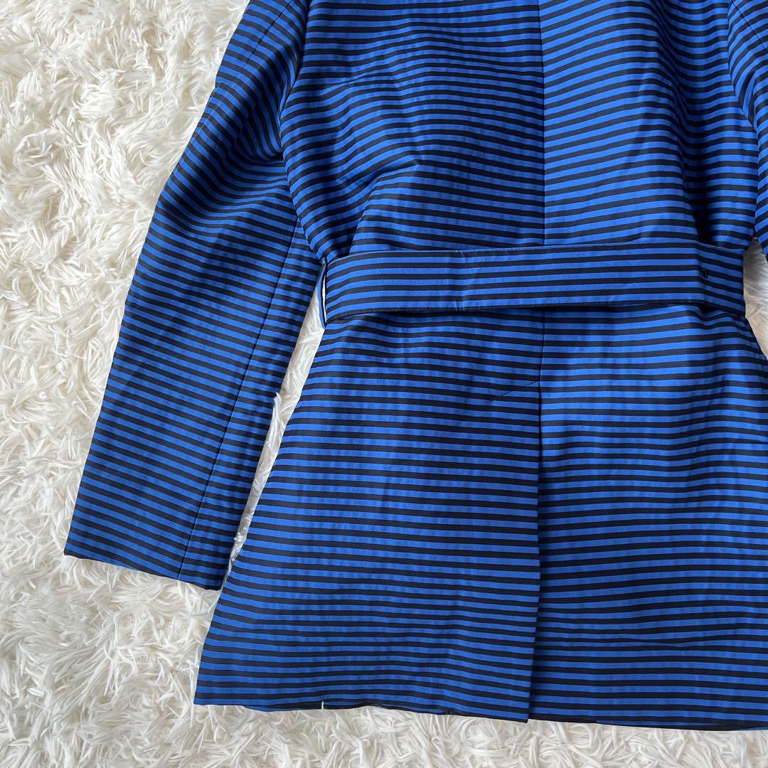 Aquascutum Short Trench Coat Asian fit M US size S Blue Black Authentic
