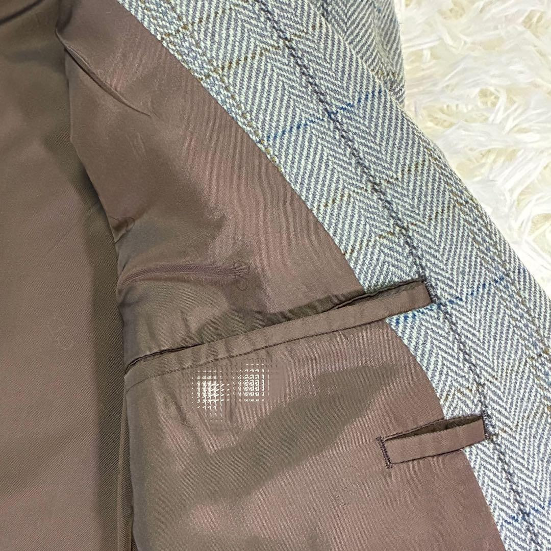 Christian Dior MONSIEUR Tailored Jacket Asian fit L US size M Gray Blue Auth