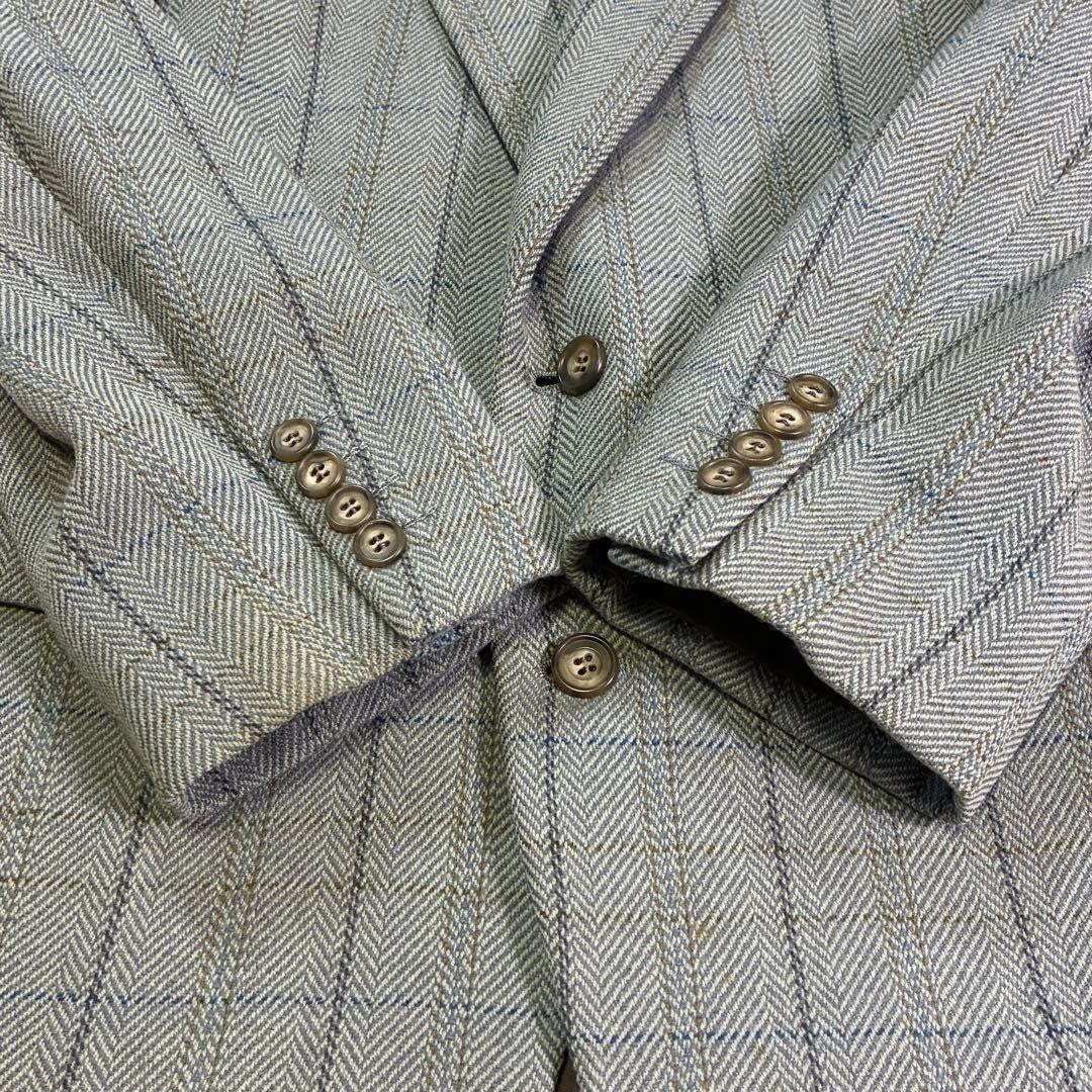 Christian Dior MONSIEUR Tailored Jacket Asian fit L US size M Gray Blue Auth