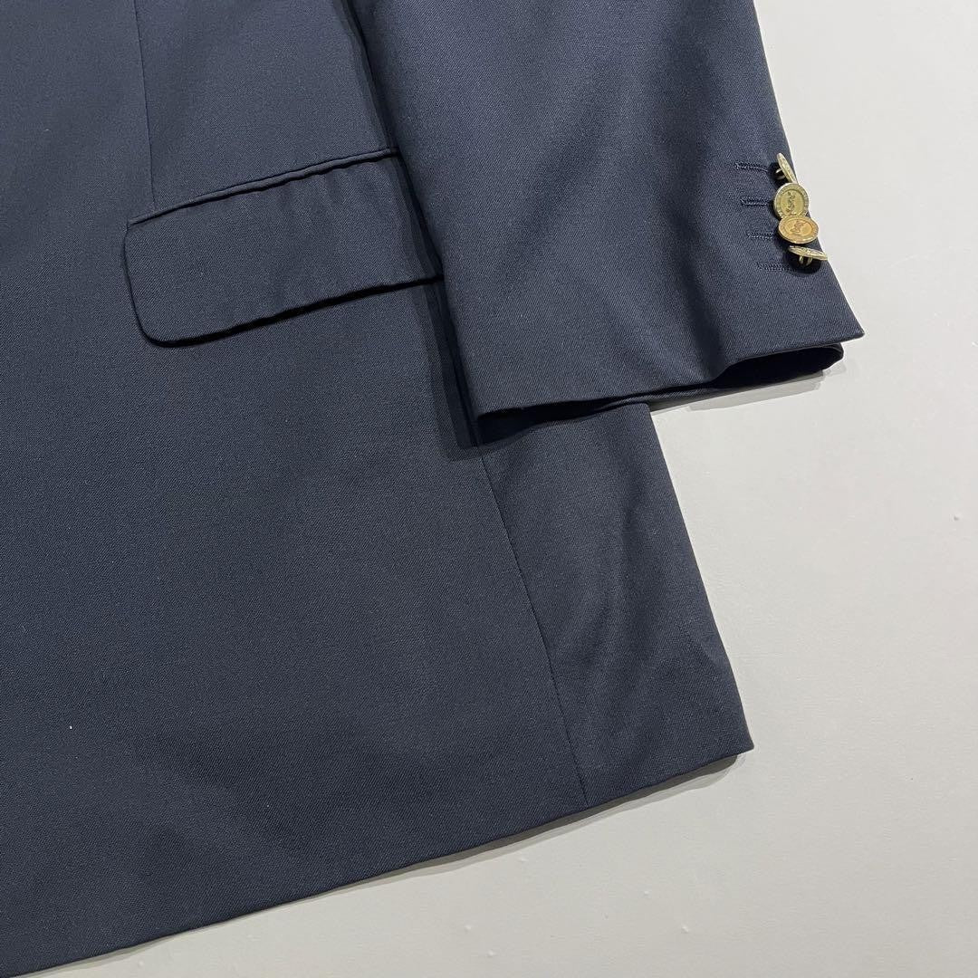 Saint Laurent Tailored Jacket FREE SIZE Navy Authentic