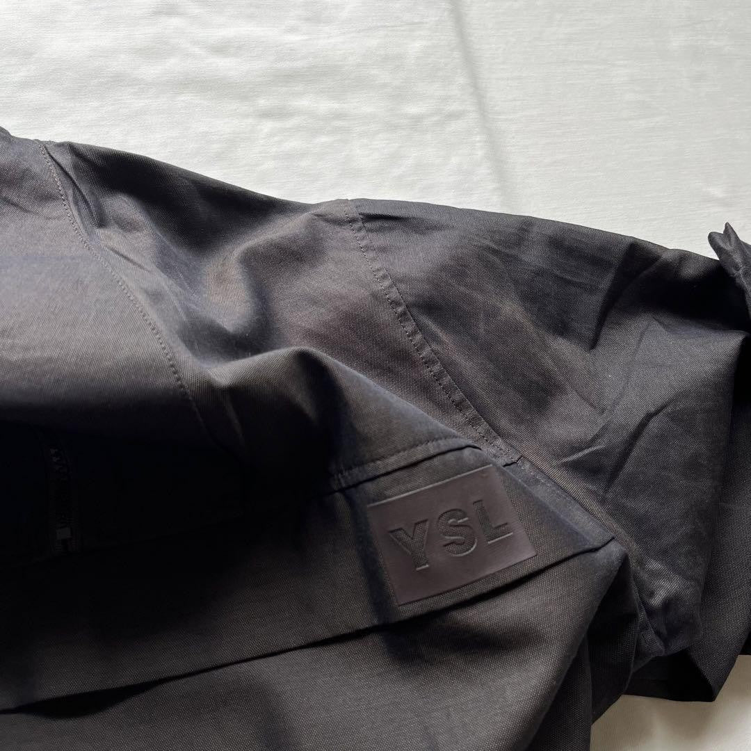Saint Laurent Half Zip Jacket Asian fit M US size S Brown Black Authentic