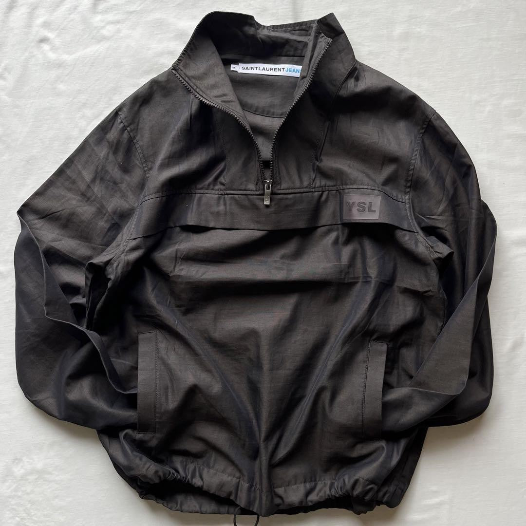 Saint Laurent Half Zip Jacket Asian fit M US size S Brown Black Authentic