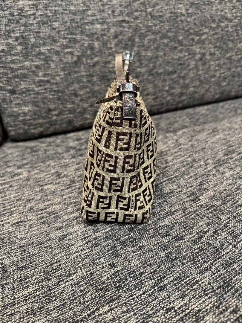 FENDI Hand Shoulder Bag Tote Purse FF Zucca Authentic