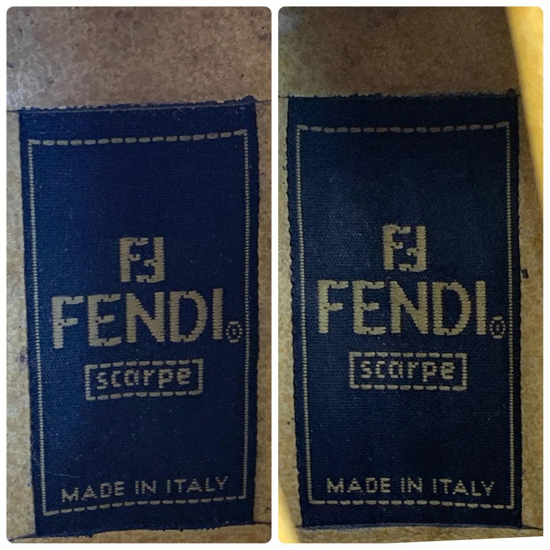 FENDI Short Boots Shoes Logo EU 38 US 8 Suede Black Authentic