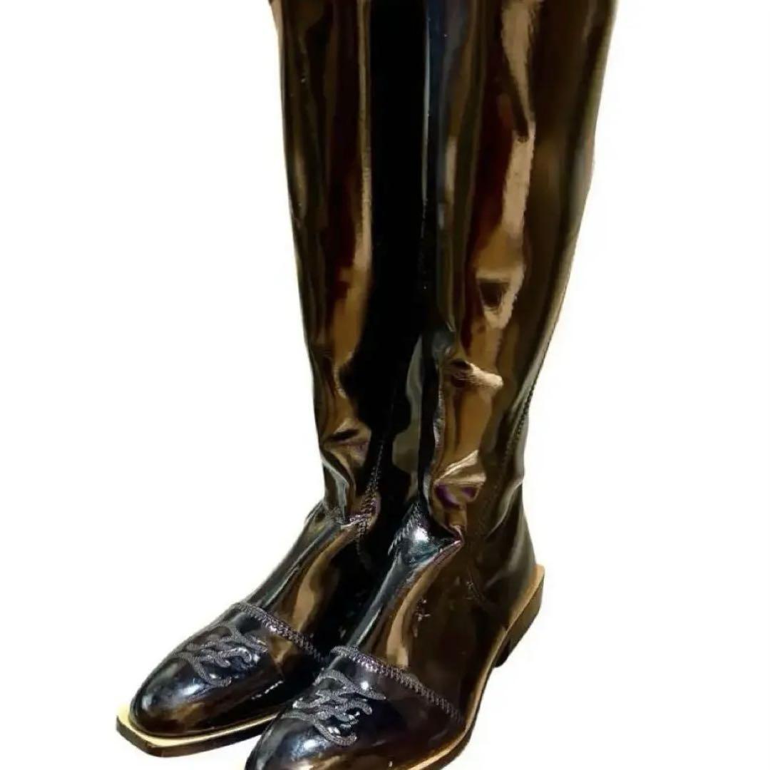 FENDI Long Boots Shoes EU 38 US 8 Black Authentic