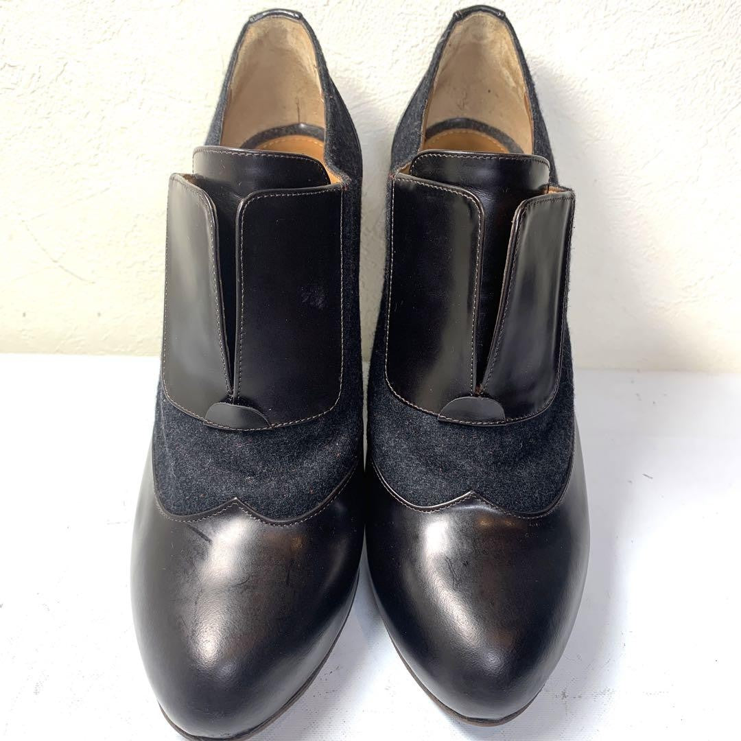 FENDI Short Boots Shoes EU 39 US 9 Leather Brown Authentic