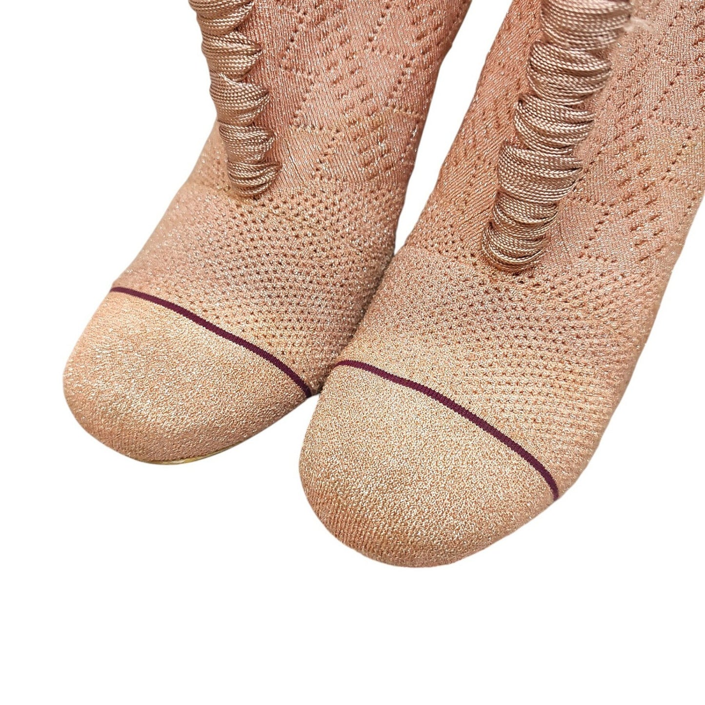 FENDI Short Boots Shoes EU 37 US 7 Pink Authentic