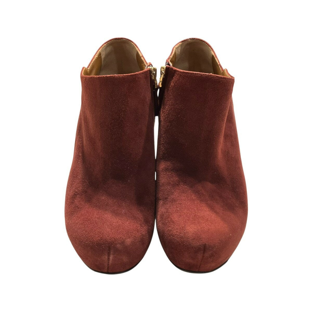 FENDI Short Bootie Boots Shoes EU 36.5 US 6.5 Wine Red Authentic