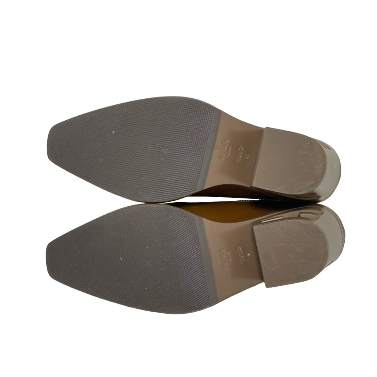 FENDI Mule Sandals Shoes EU 37 US 7 Leather Wood Dark Brown Authentic