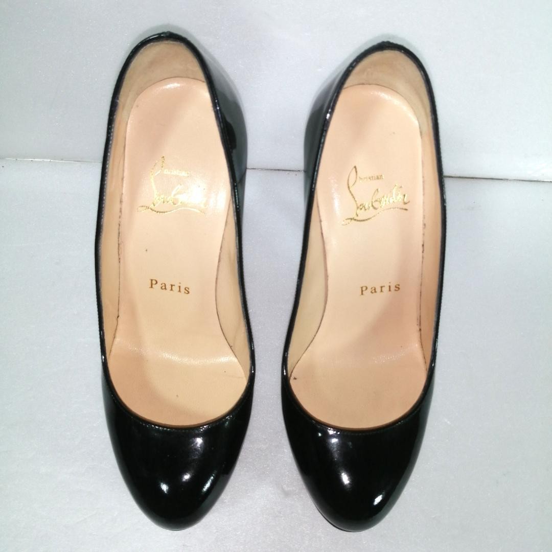Christian Louboutin Shoes Pumps Heel EU 34.5 US 4.5 Black Authentic