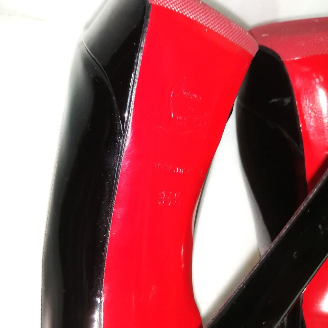 Christian Louboutin Shoes Pumps Heel EU 34.5 US 4.5 Black Authentic