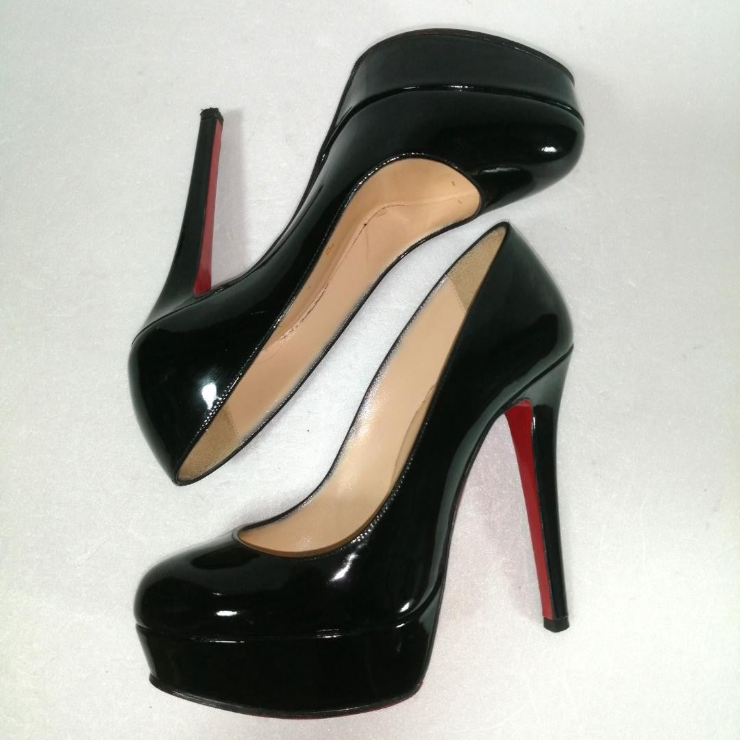 Christian Louboutin Shoes Pumps Heel EU 34.5 US 4.5 Black Authentic