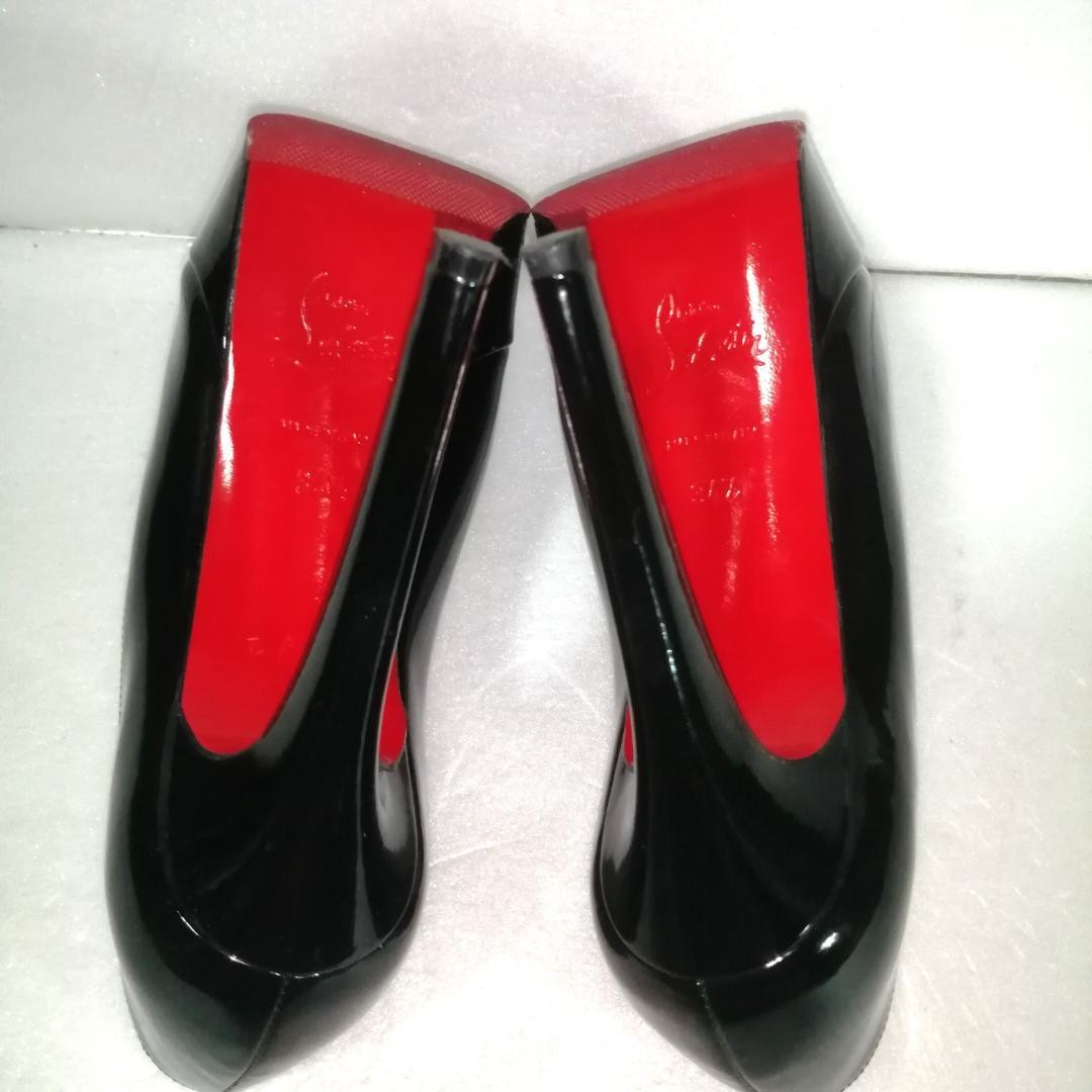 Christian Louboutin Shoes Pumps Heel EU 34.5 US 4.5 Black Authentic