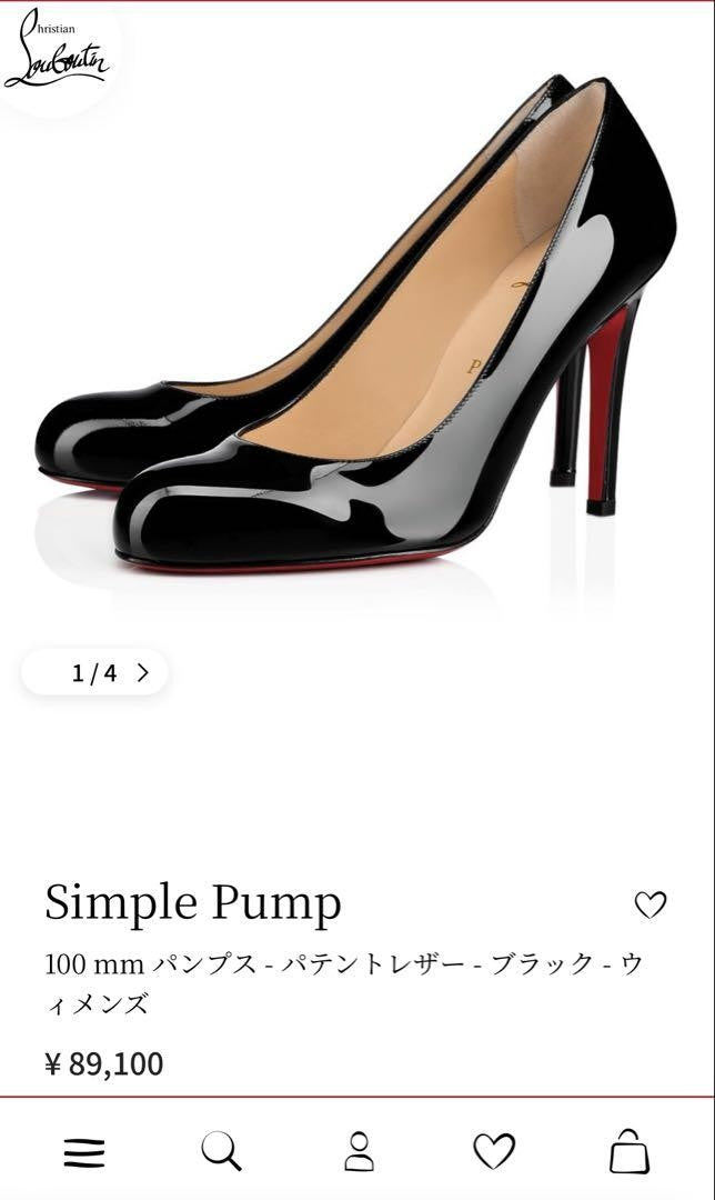 Christian Louboutin Shoes Pumps Heel EU 36 US 6 Patent Leather Black Auth