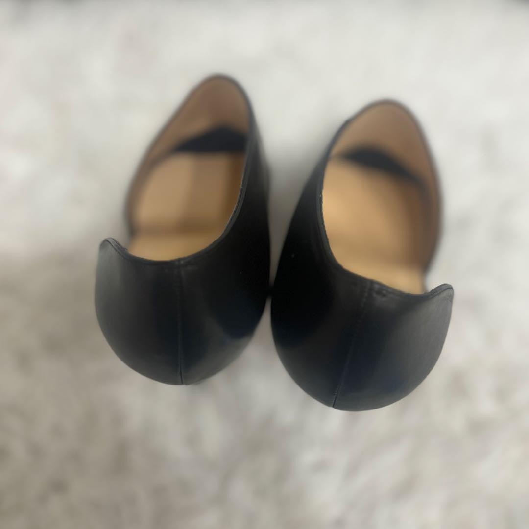 Christian Louboutin Shoes Pumps Heel EU 37 US 7 Leather Black Authentic