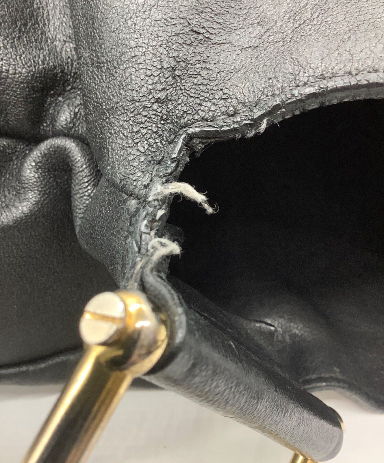 Chloe shoulder bag Purse Leather Black Gold Authentic Women's Used