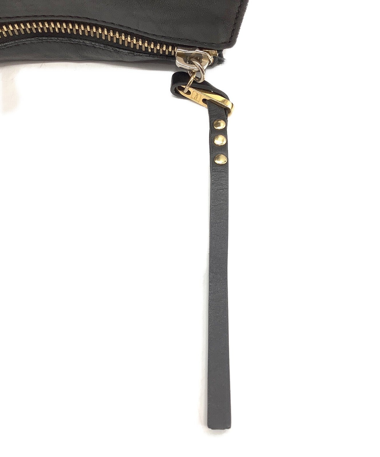 Chloe shoulder bag Purse Leather Black Gold Authentic Women's Used
