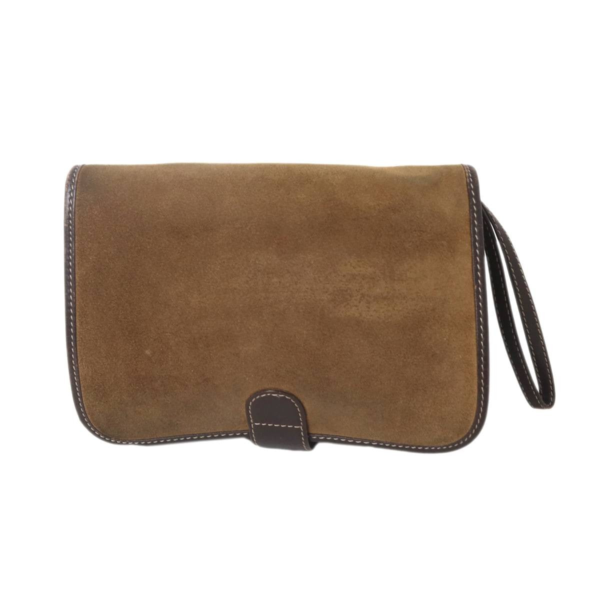 LOEWE Clutch Bag Second Bag Anagram Camel Authentic