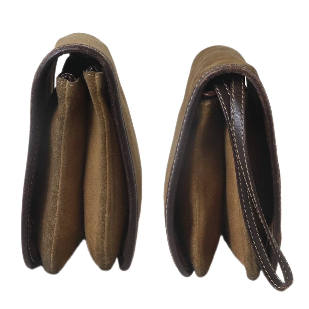 LOEWE Clutch Bag Second Bag Anagram Camel Authentic