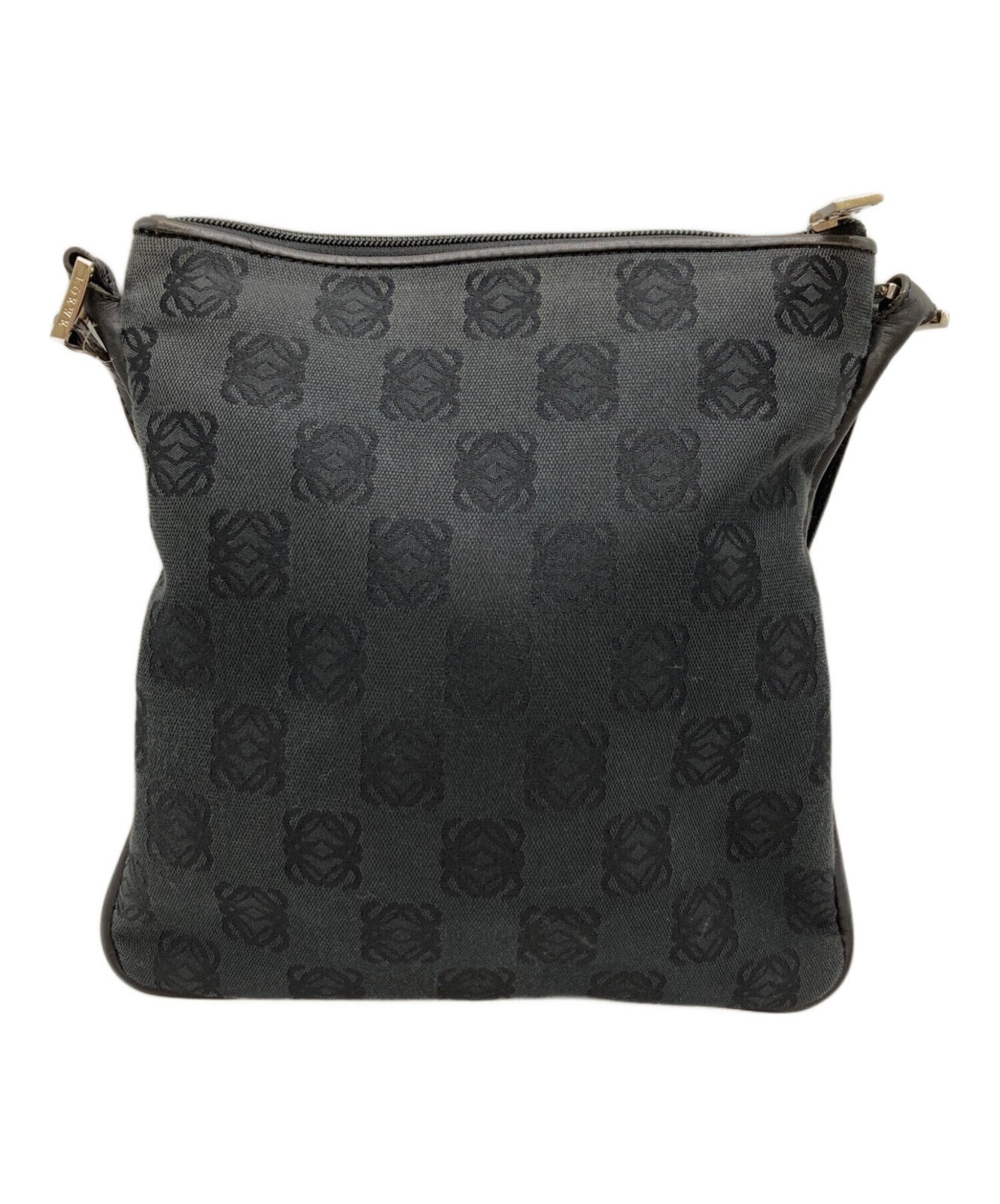 LOEWE Shoulder Bag Purse Anagram Black Authentic