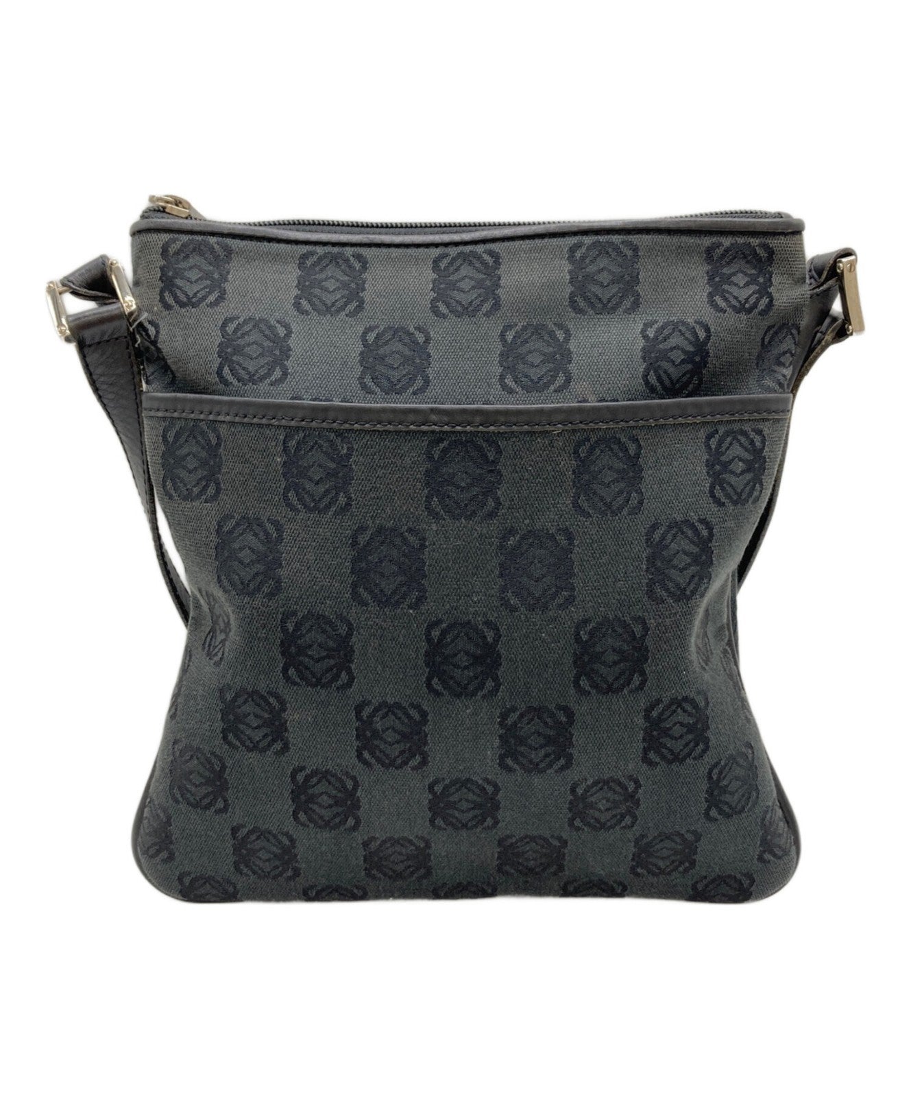 LOEWE Shoulder Bag Purse Anagram Black Authentic