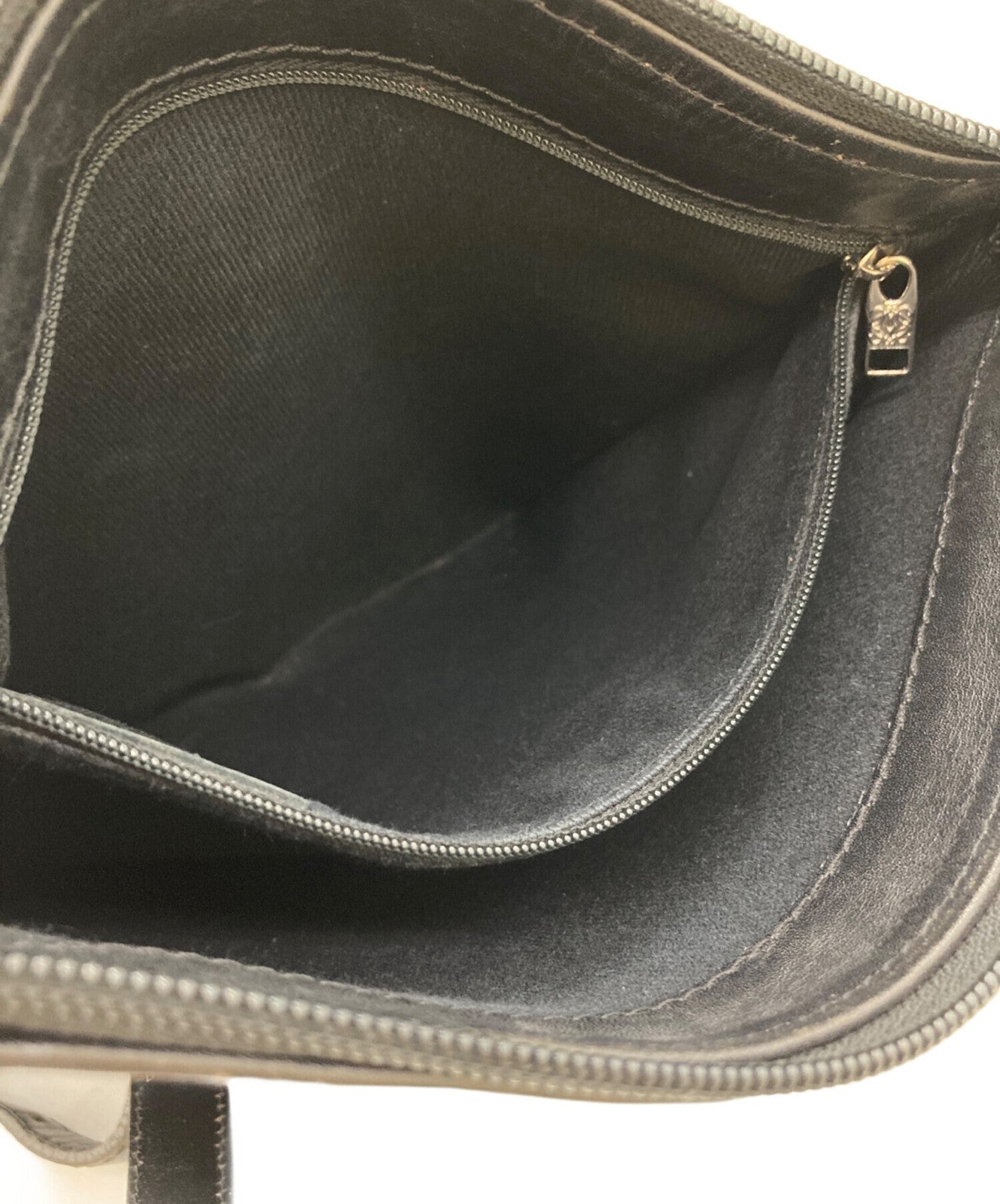 LOEWE Shoulder Bag Purse Anagram Black Authentic