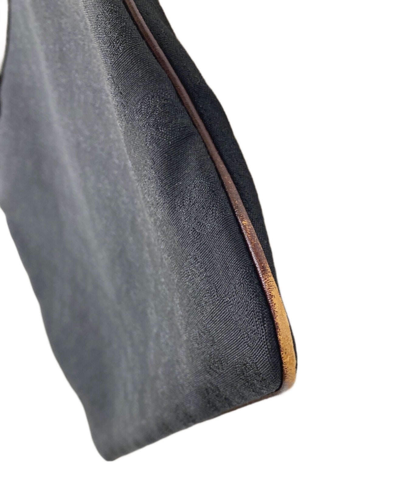 LOEWE Hand Bag Tote Purse Anagram Canvas Black Authentic