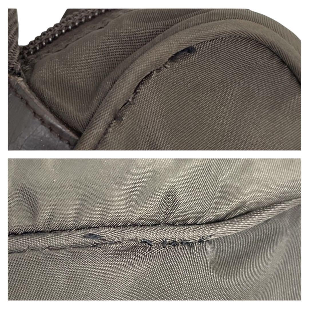 PRADA Shoulder Camera Bag Purse Logo Nylon Khaki Authentic