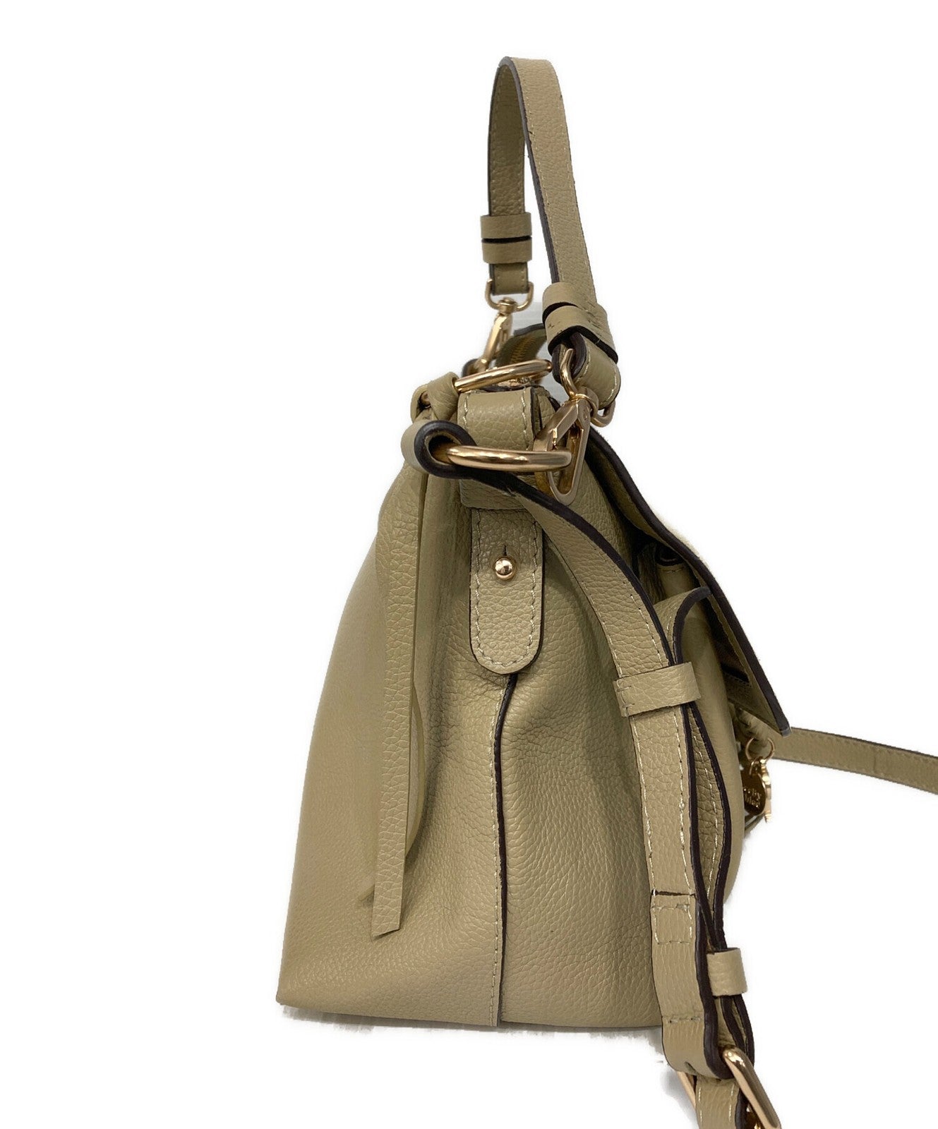 See By Chloe Hand Shoulder Bag Tote Purse joan 2way Beige Authentic