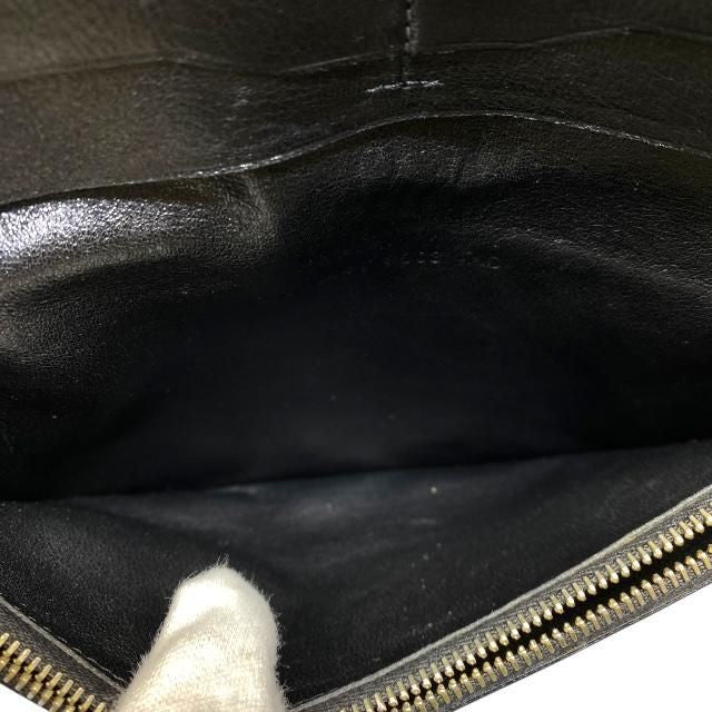 TOM FORD Round Zip Long Wallet Purse Logo Leather Black Authentic