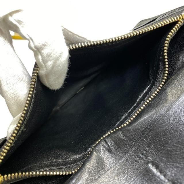 TOM FORD Round Zip Long Wallet Purse Logo Leather Black Authentic