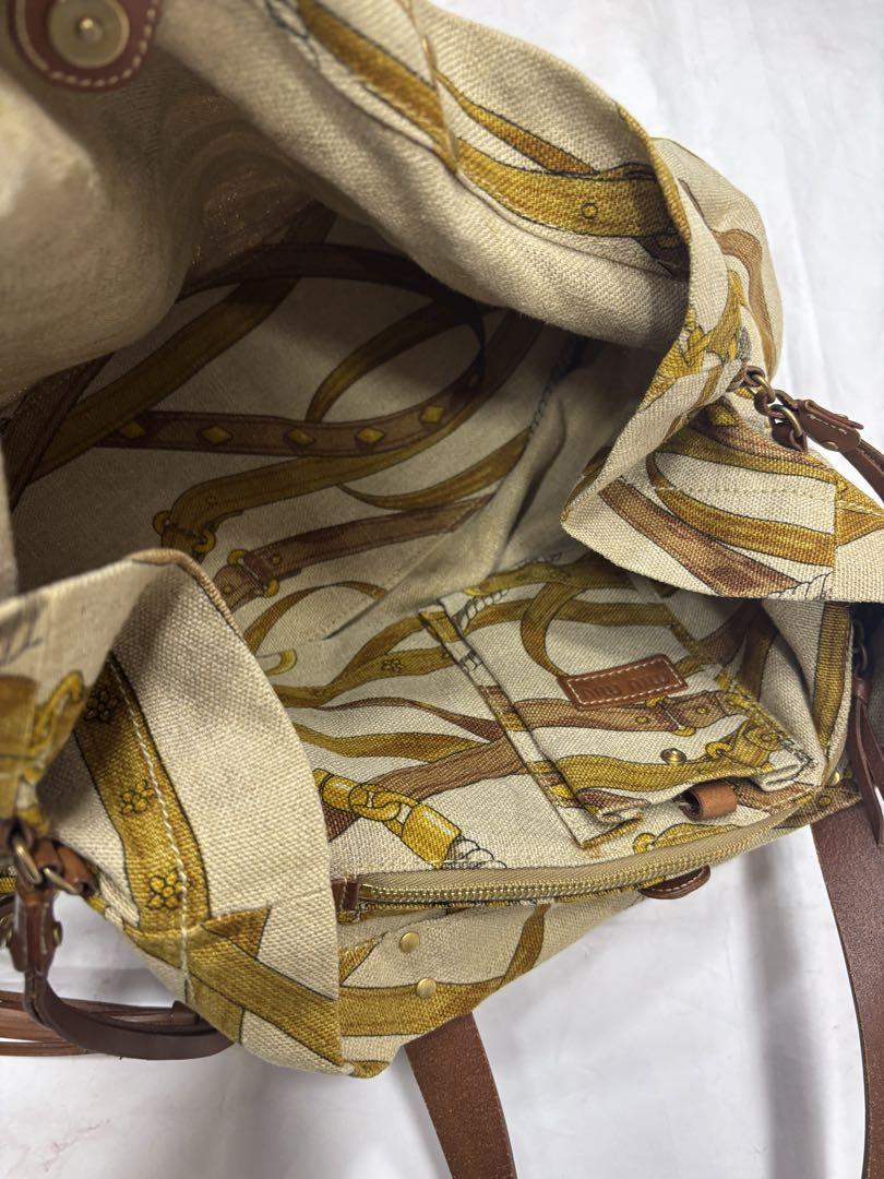 MIU MIU Hand Bag Tote Purse Logo Authentic