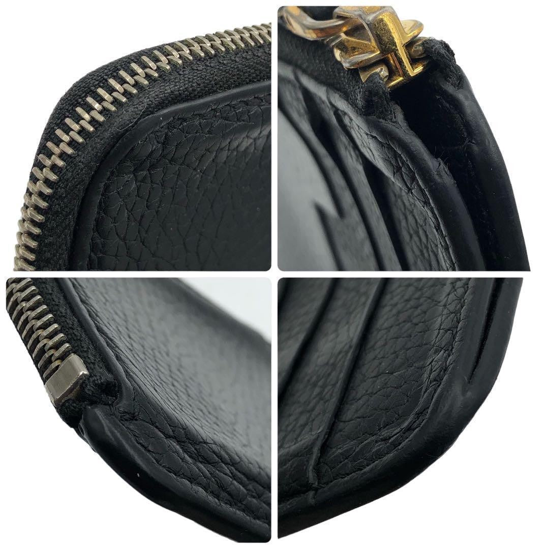 TOM FORD Coin Case Card Holder Wallet Purse Compact Leather Black Authentic