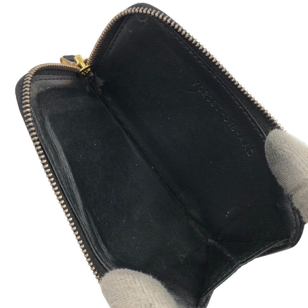 TOM FORD Coin Case Card Holder Wallet Purse Compact Leather Black Authentic