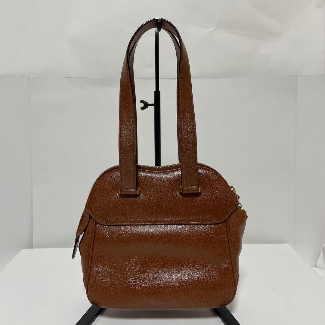 Salvatore Ferragamo handbag Purse Gancini Brown Gold Women's Used Authentic