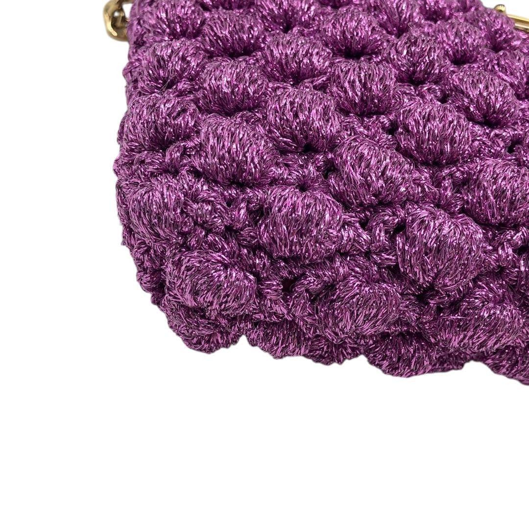 Dolce & Gabbana Shoulder Bag Purse Leopard Purple Authentic