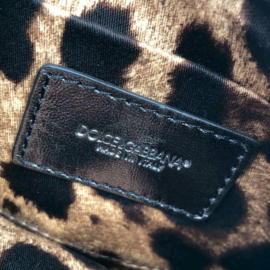 Dolce & Gabbana Shoulder Bag Purse Leopard Purple Authentic