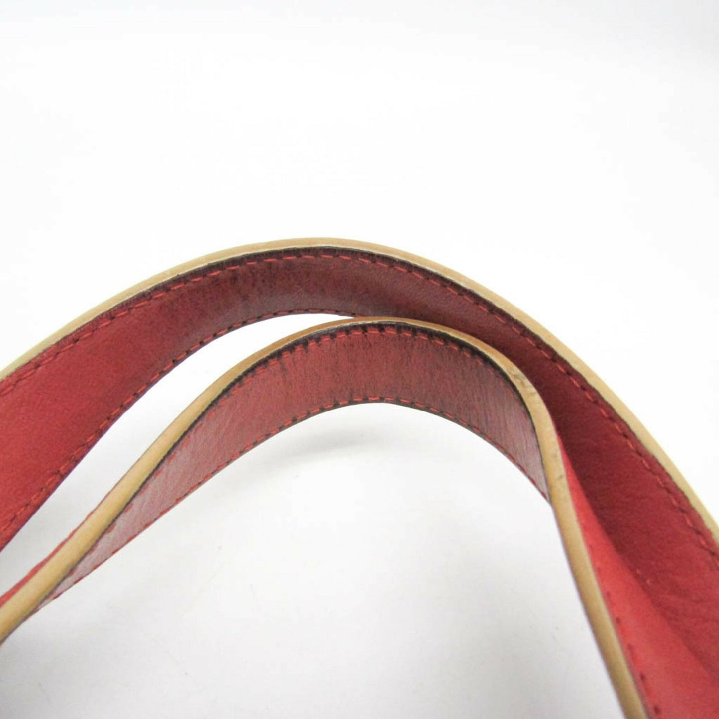 Chloe Hand Bag Tote Purse Leather Red Brown Authentic