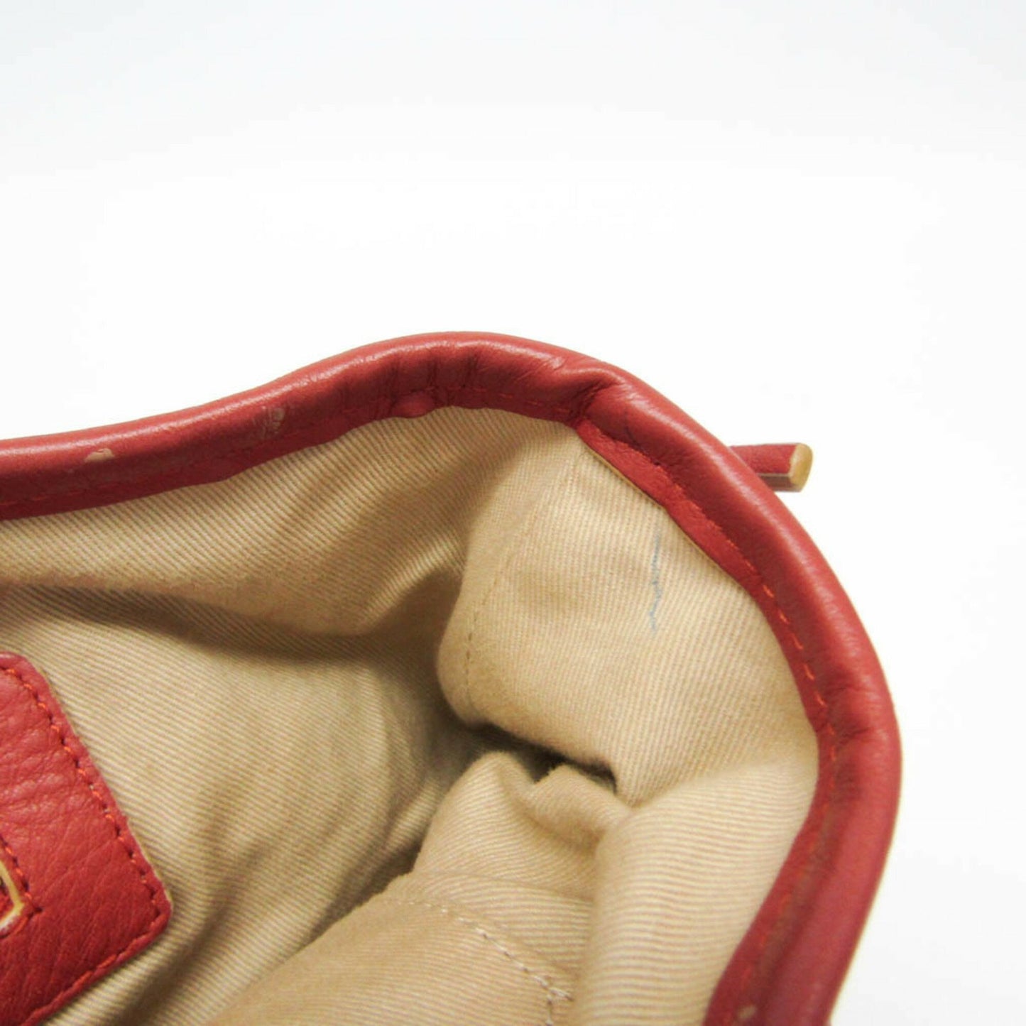 Chloe Hand Bag Tote Purse Leather Red Brown Authentic