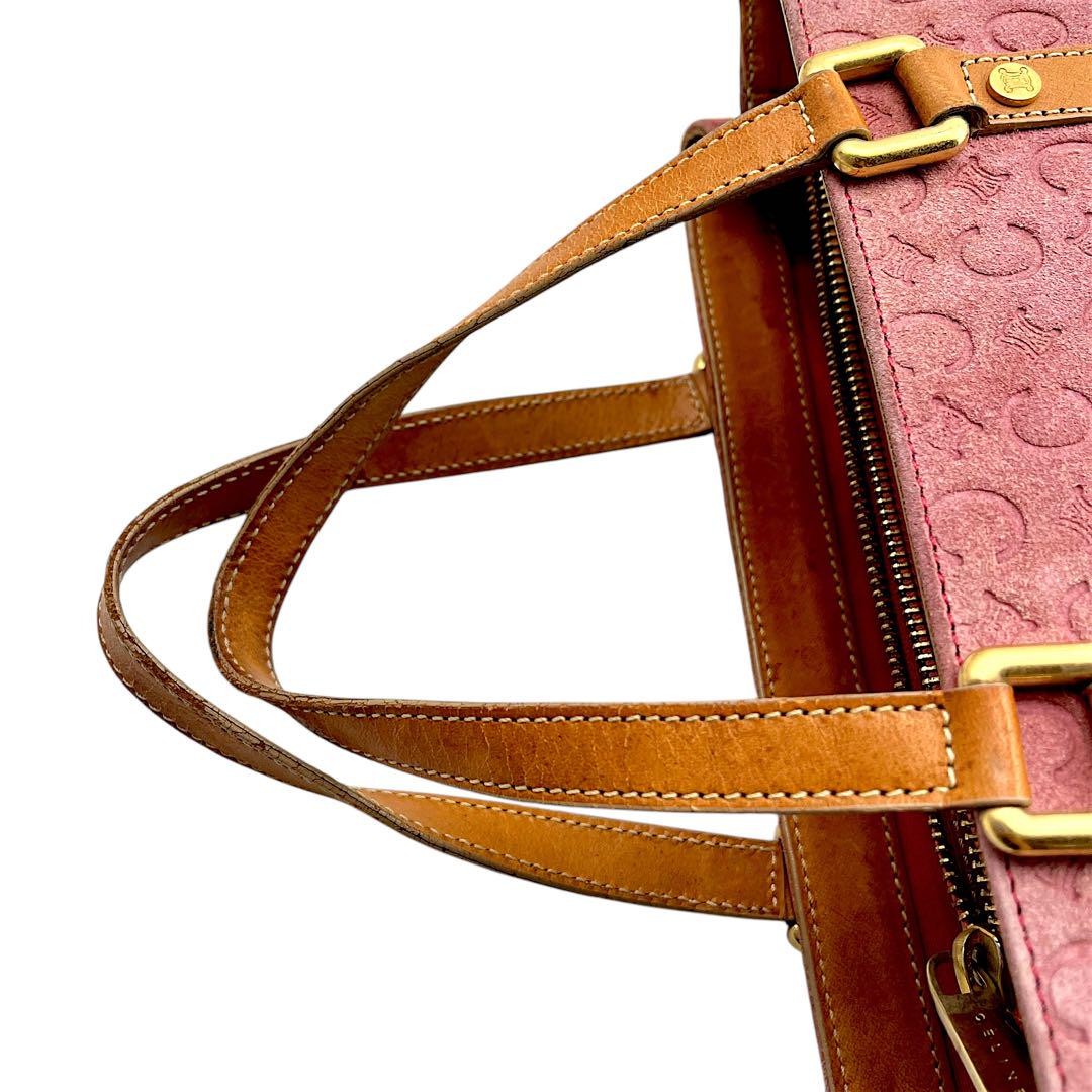 CELINE handbag Tote Purse C Macadam Pink Authentic Used Women's