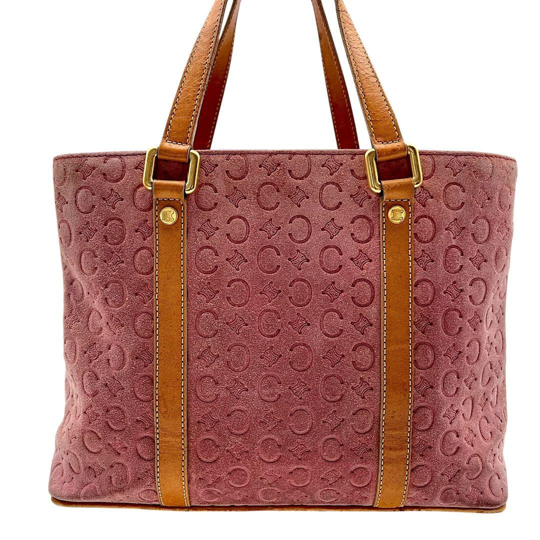 CELINE handbag Tote Purse C Macadam Pink Authentic Used Women's